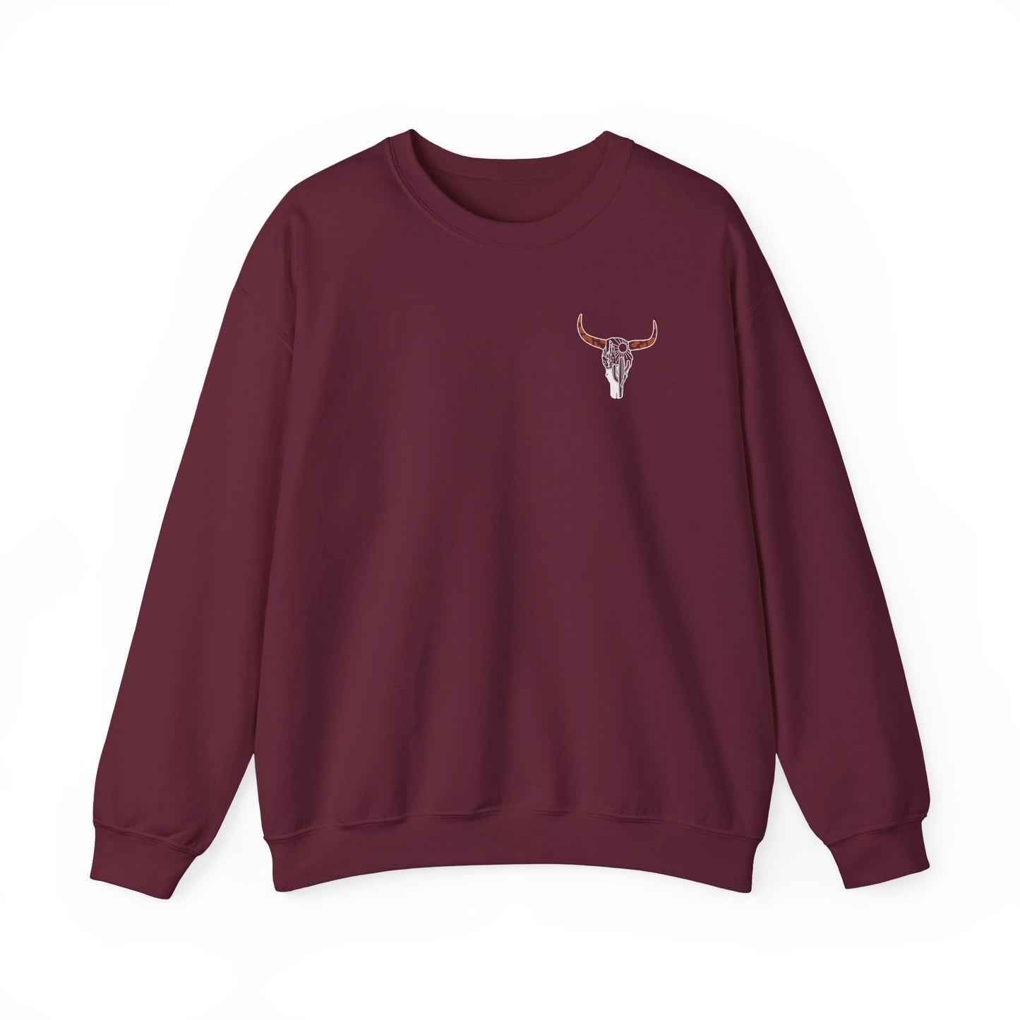 Bull Head "In a moood" Graphic Unisex Crewneck Sweatshirt (front & back print)