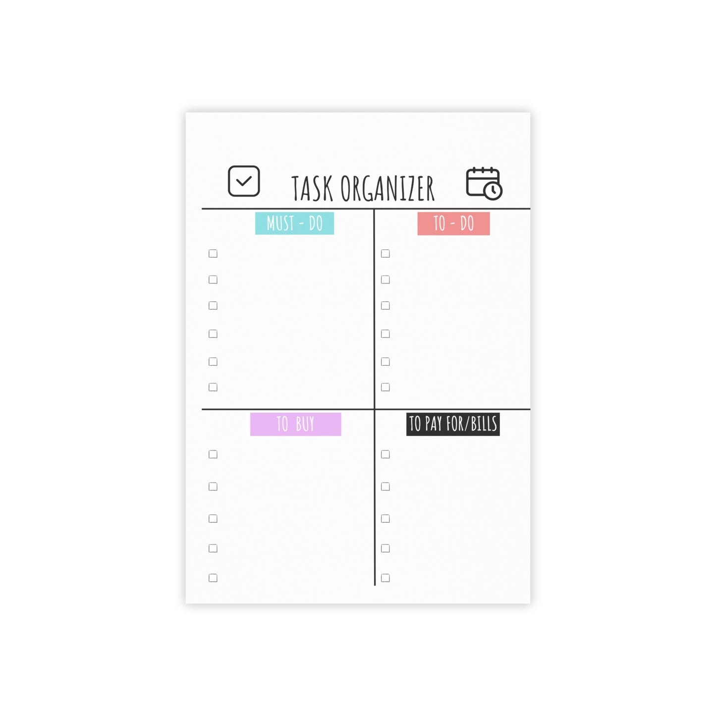 Simpler Task Organizer Post-it® Note Pads