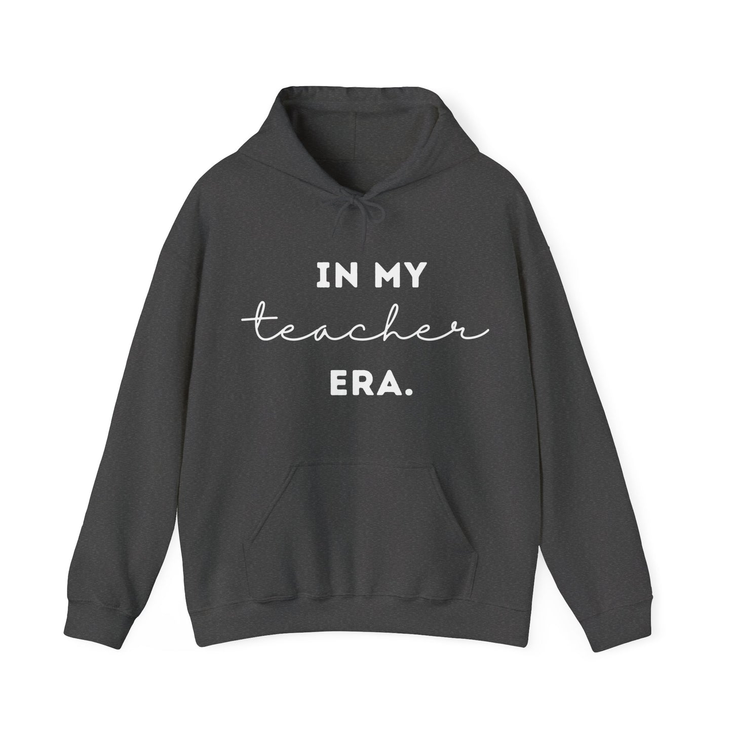 "IN MY TEACHER ERA." Unisex Heavy Blend™ Hooded Sweatshirt