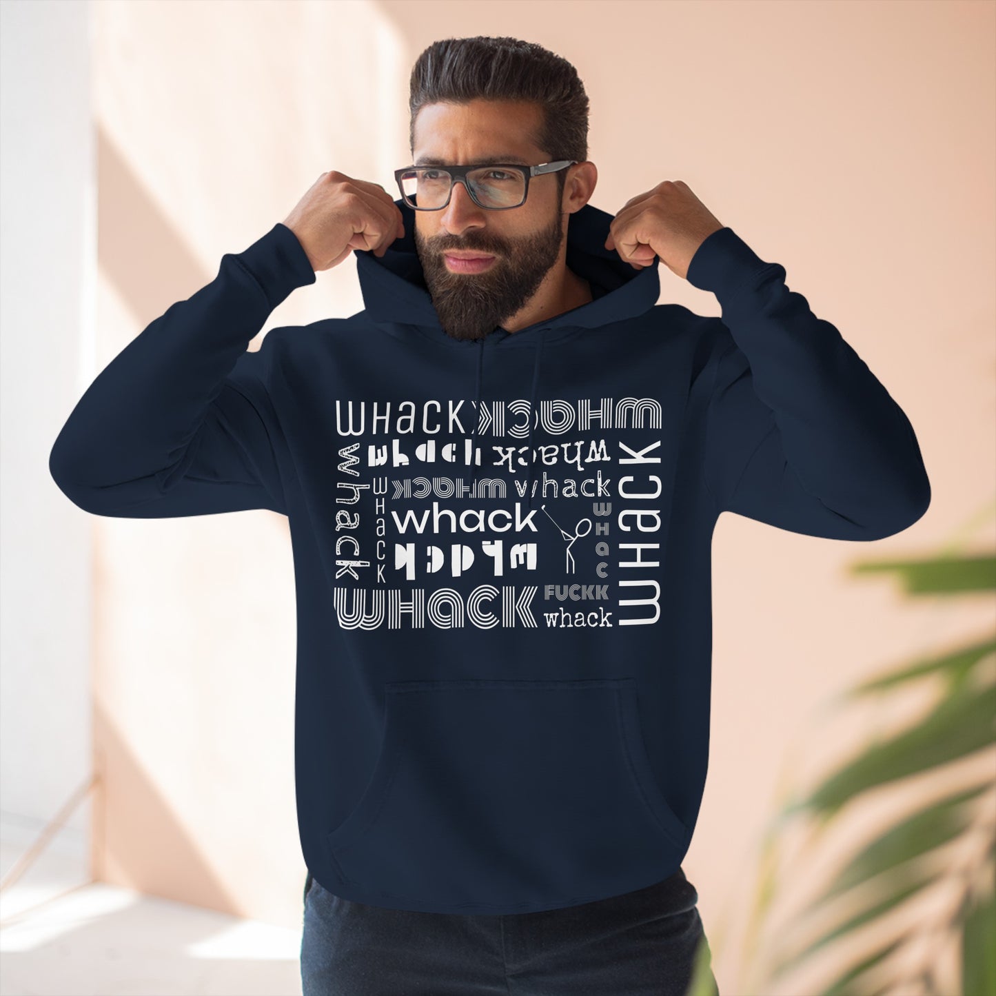 3OT Right Hand Golfer WHACK F*ck Abstract Unisex Pullover Hoodie [Front Print]