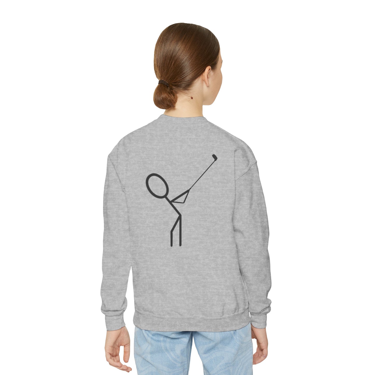 Kids 3OT Full Logo Left Hand Golfer Youth Crewneck Sweatshirt