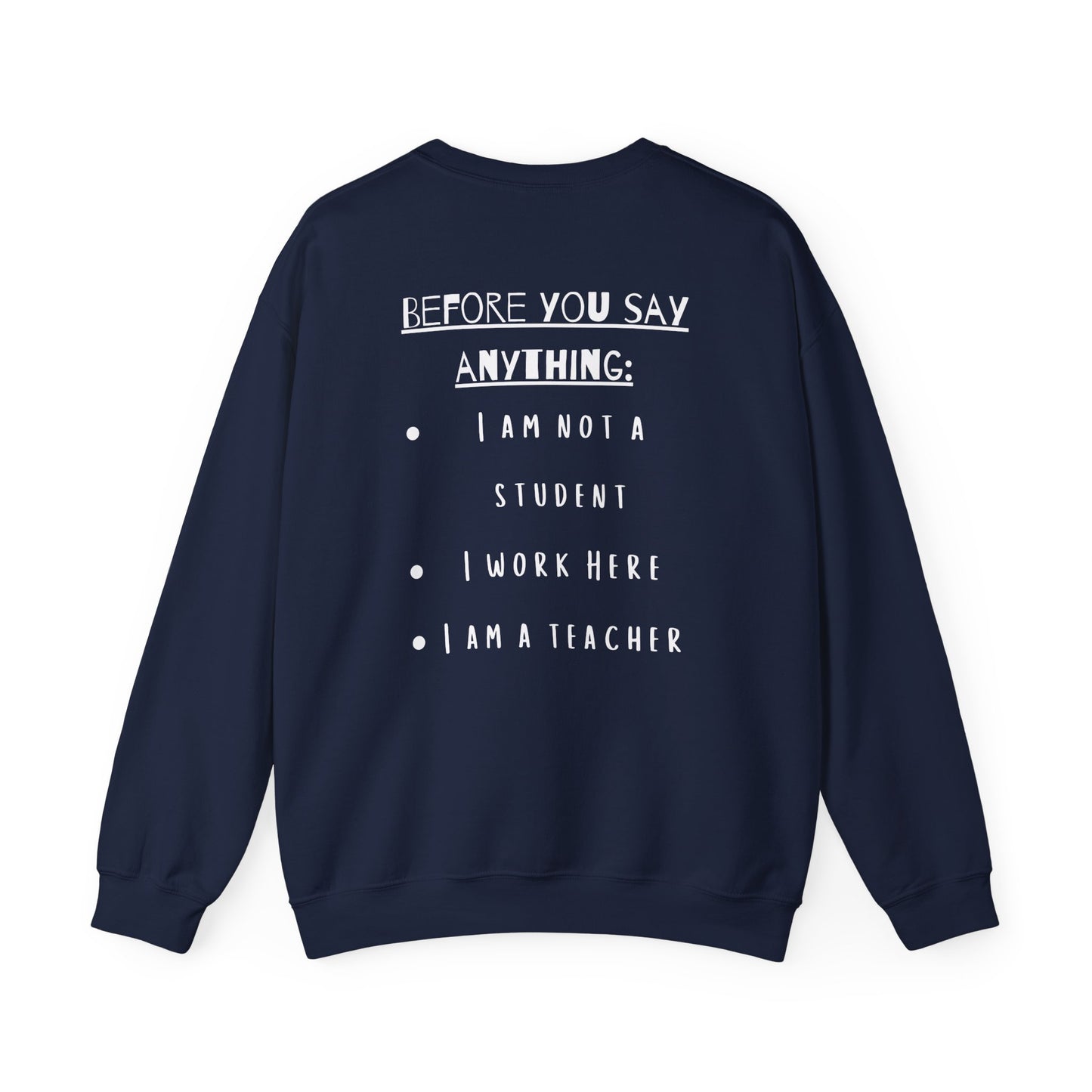 "IN MY TEACHER ERA" (with back print) Unisex Crewneck Sweatshirt