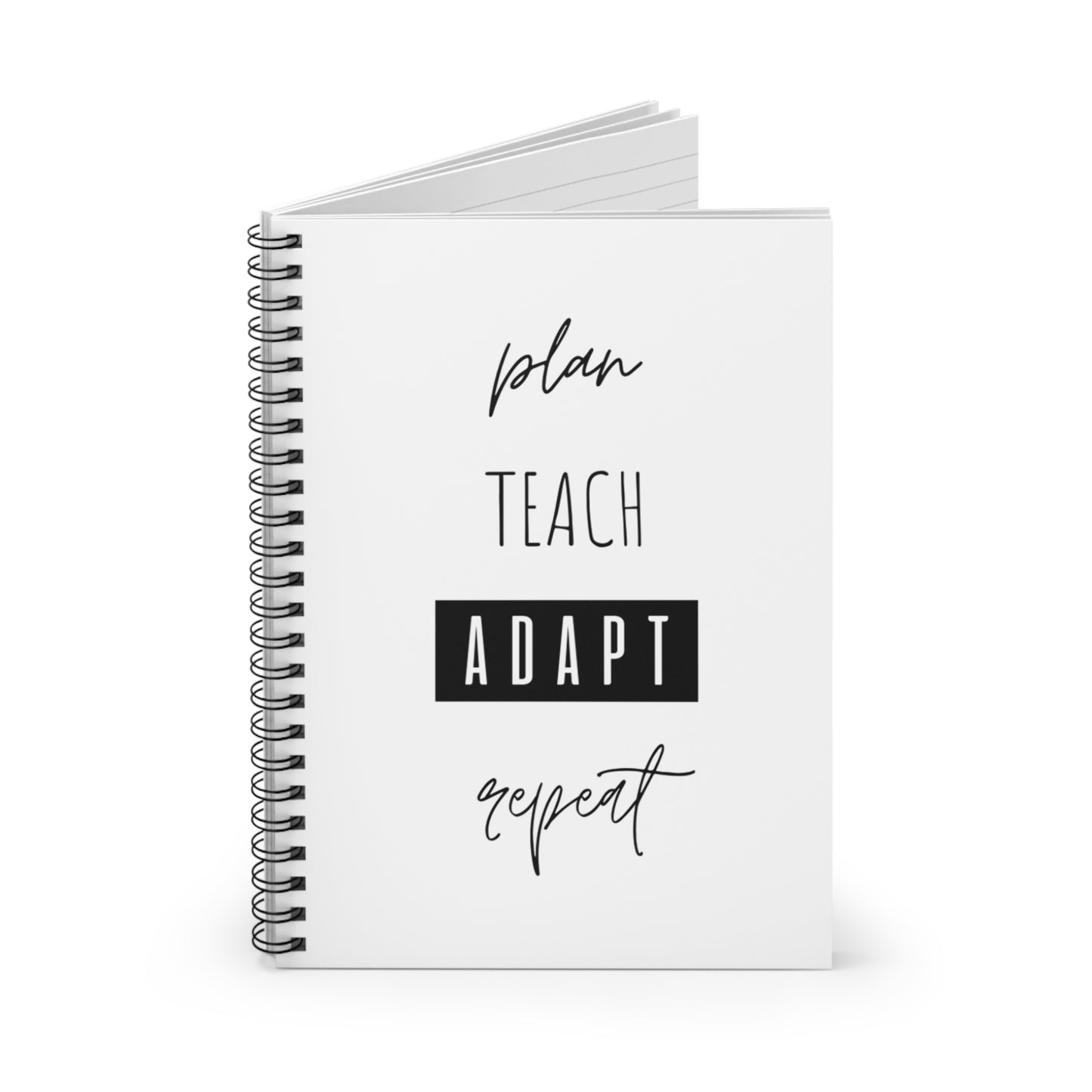 Black and White PTAR Spiral Notebook - Ruled Line