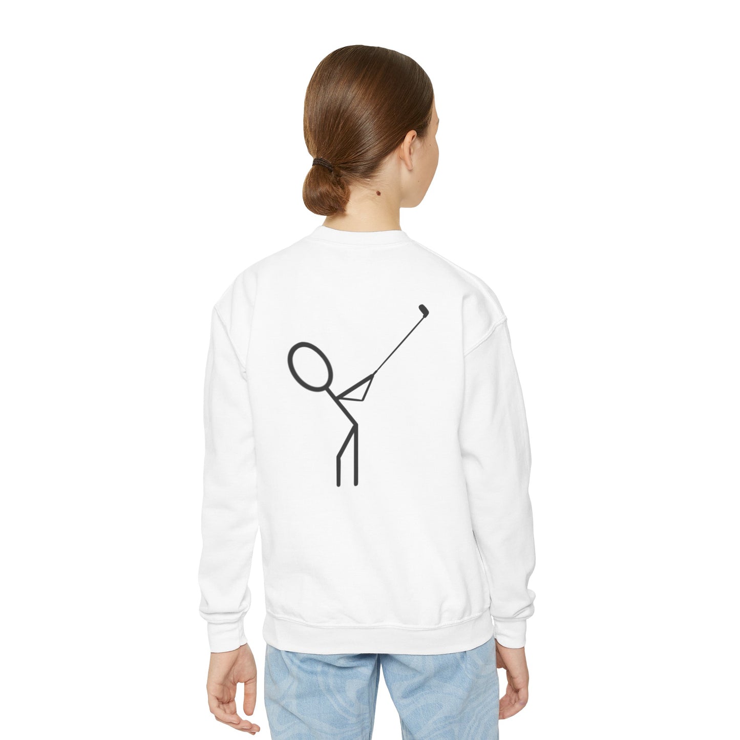 Kids 3OT Full Logo Left Hand Golfer Youth Crewneck Sweatshirt