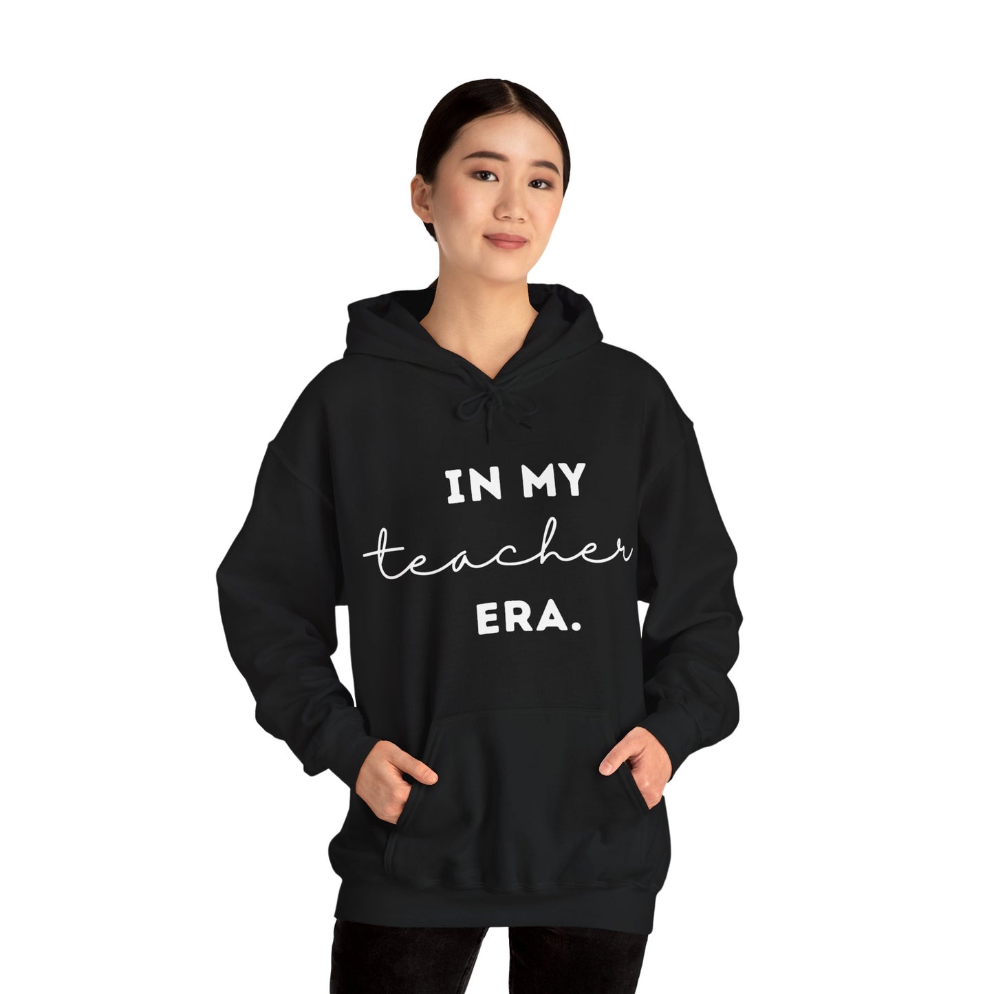 "IN MY TEACHER ERA." Unisex Heavy Blend™ Hooded Sweatshirt