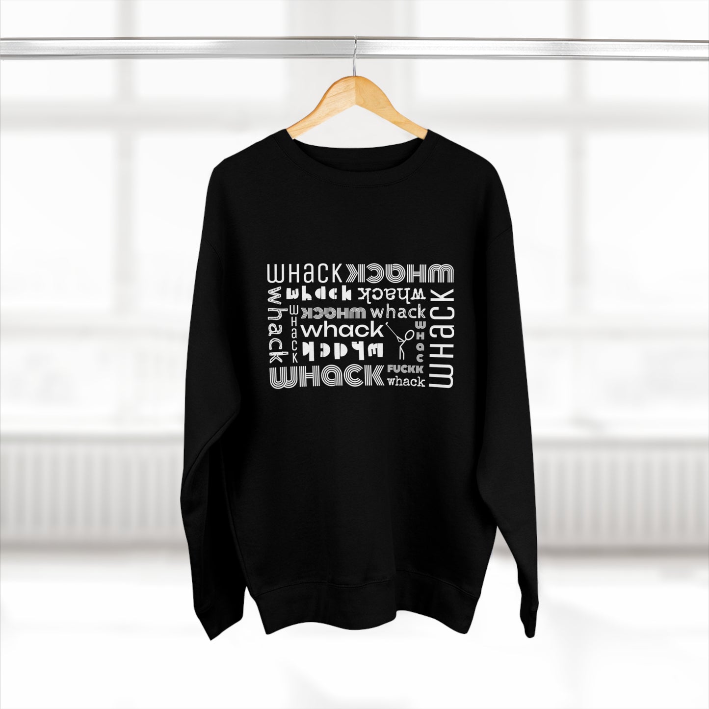 3OT WHACK F*ck Right Hand Golfer Unisex Crewneck Sweatshirt [front print & back logo]