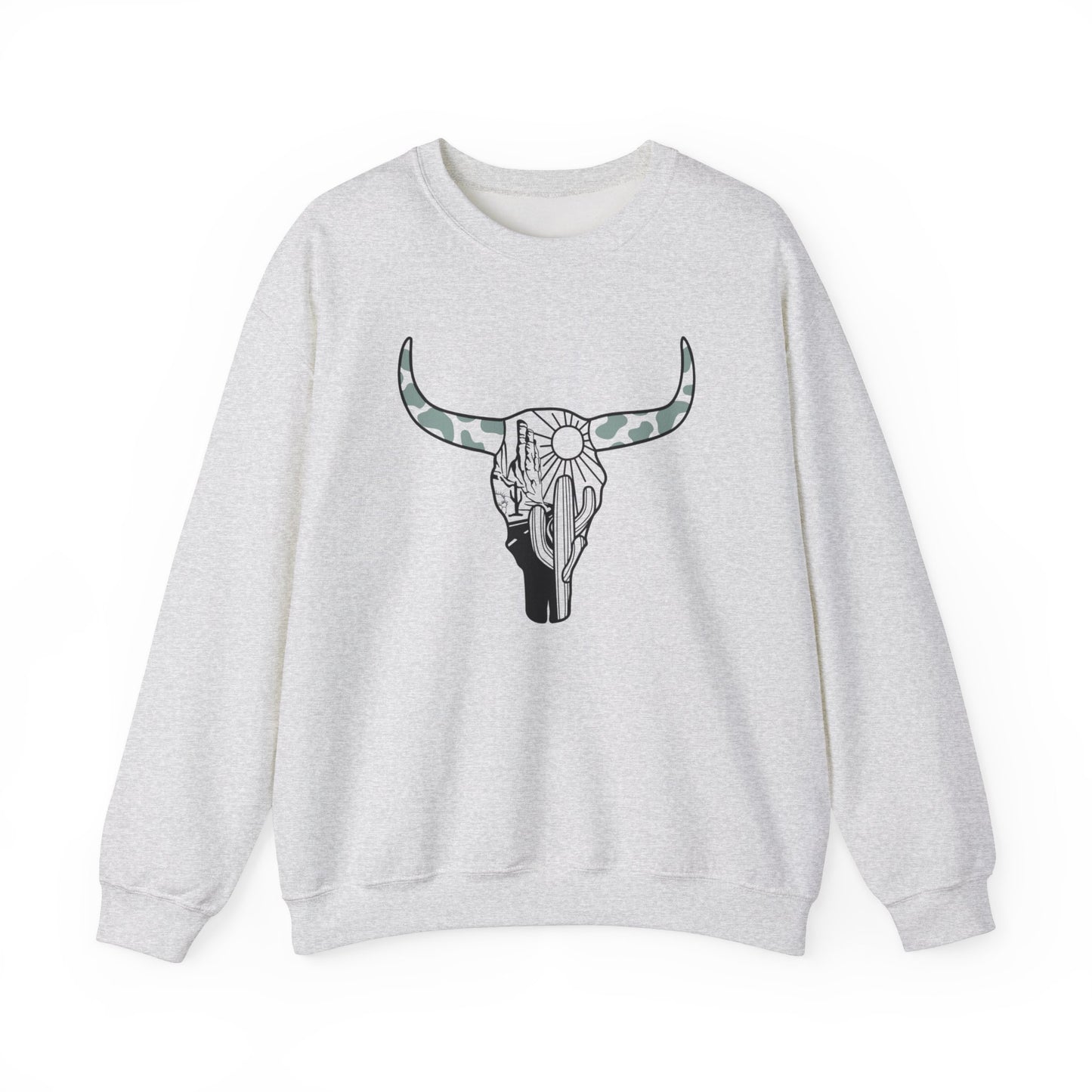 Bull Head Graphic Unisex Crewneck Sweatshirt