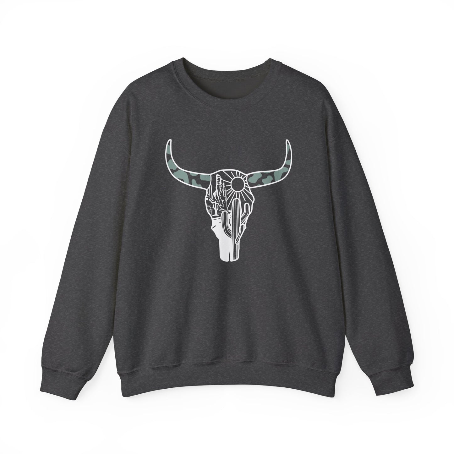 Bull Head Graphic Unisex Crewneck Sweatshirt