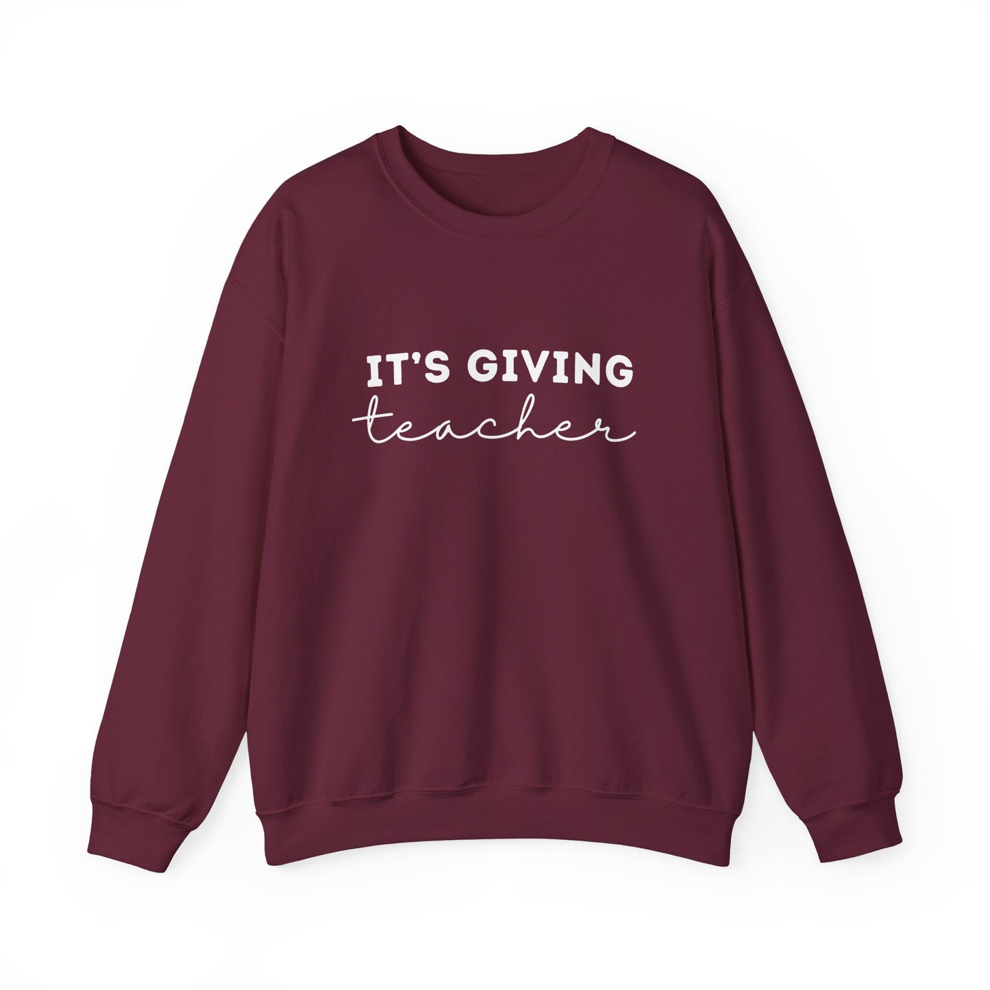 "It's Giving Teacher" Unisex Crewneck Sweatshirt