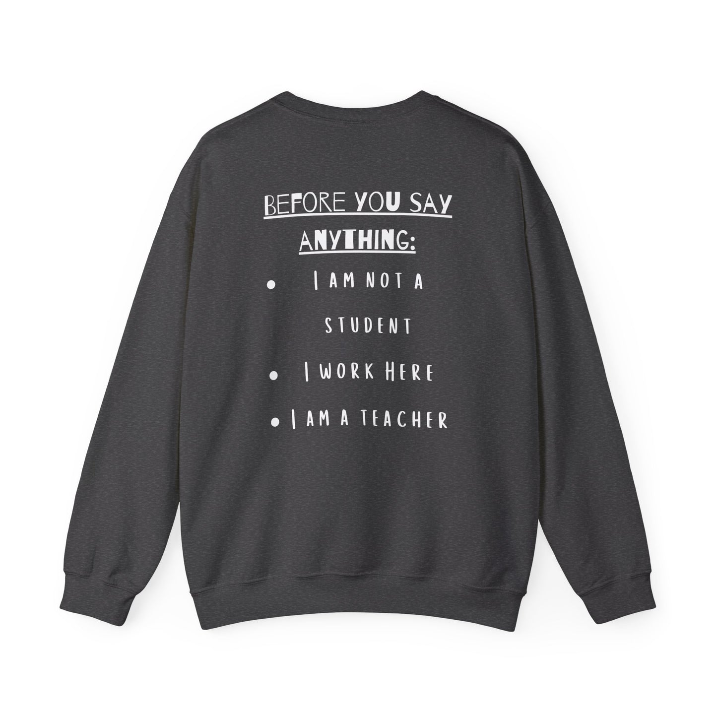 "IN MY TEACHER ERA" (with back print) Unisex Crewneck Sweatshirt