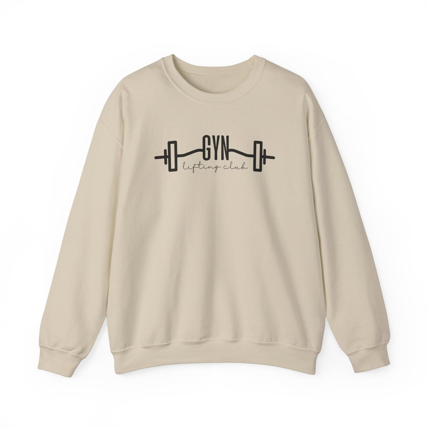 GYN Lifting Club "Fresh Pumps" Pump Cover (Large Logo with back print) Unisex Sweatshirt