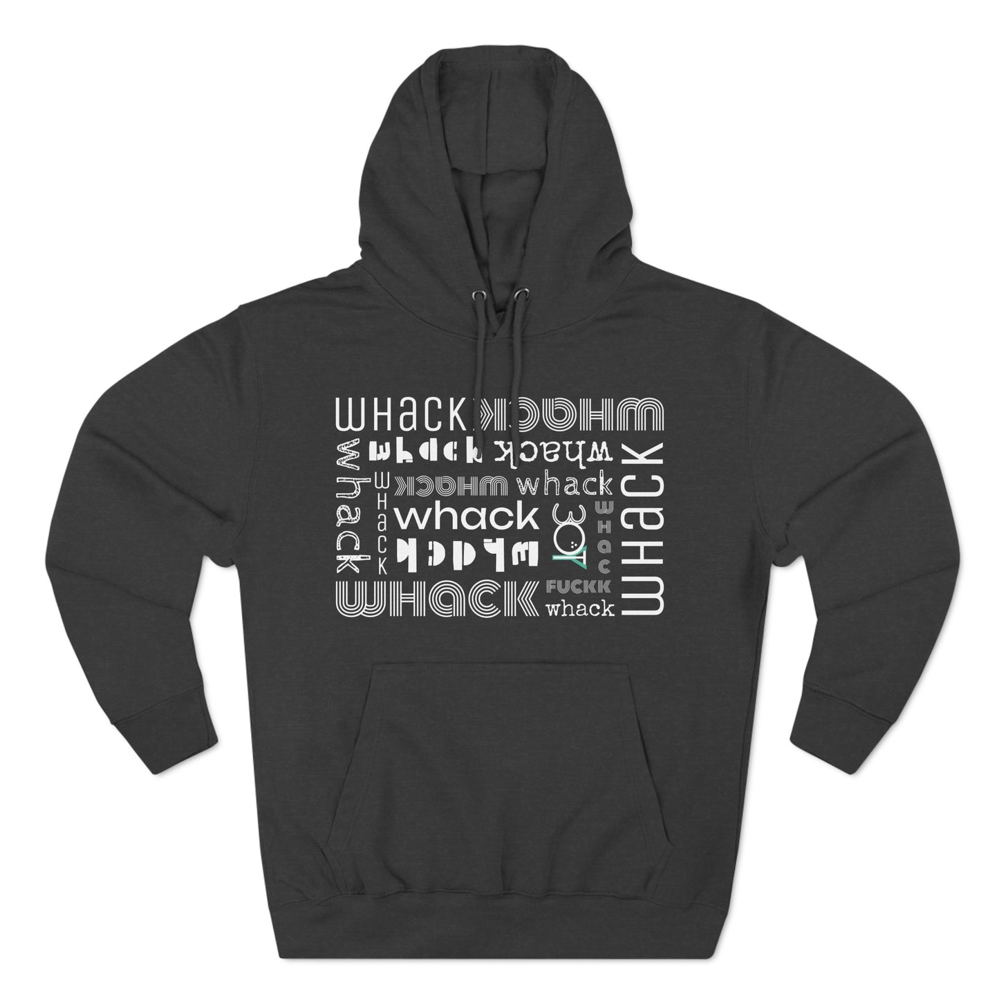 3OT Small Logo WHACK F*ck Abstract Unisex Pullover Hoodie [Front Print]