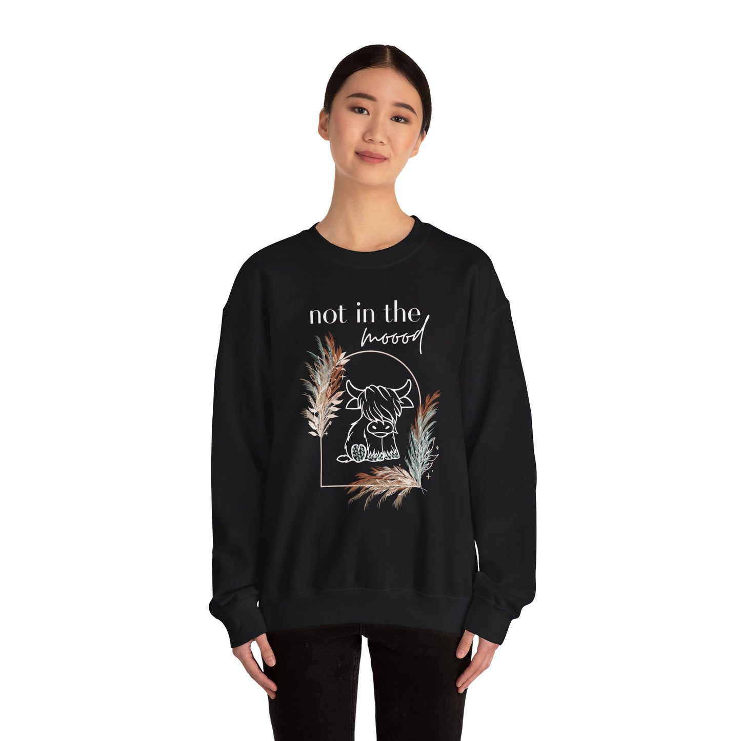 "Not in the moood" Graphic Unisex Crewneck Sweatshirt