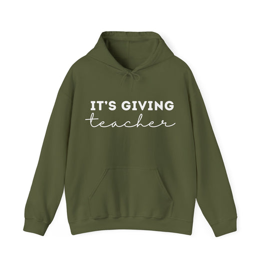 "It's Giving Teacher" Unisex Heavy Blend™ Hooded Sweatshirt