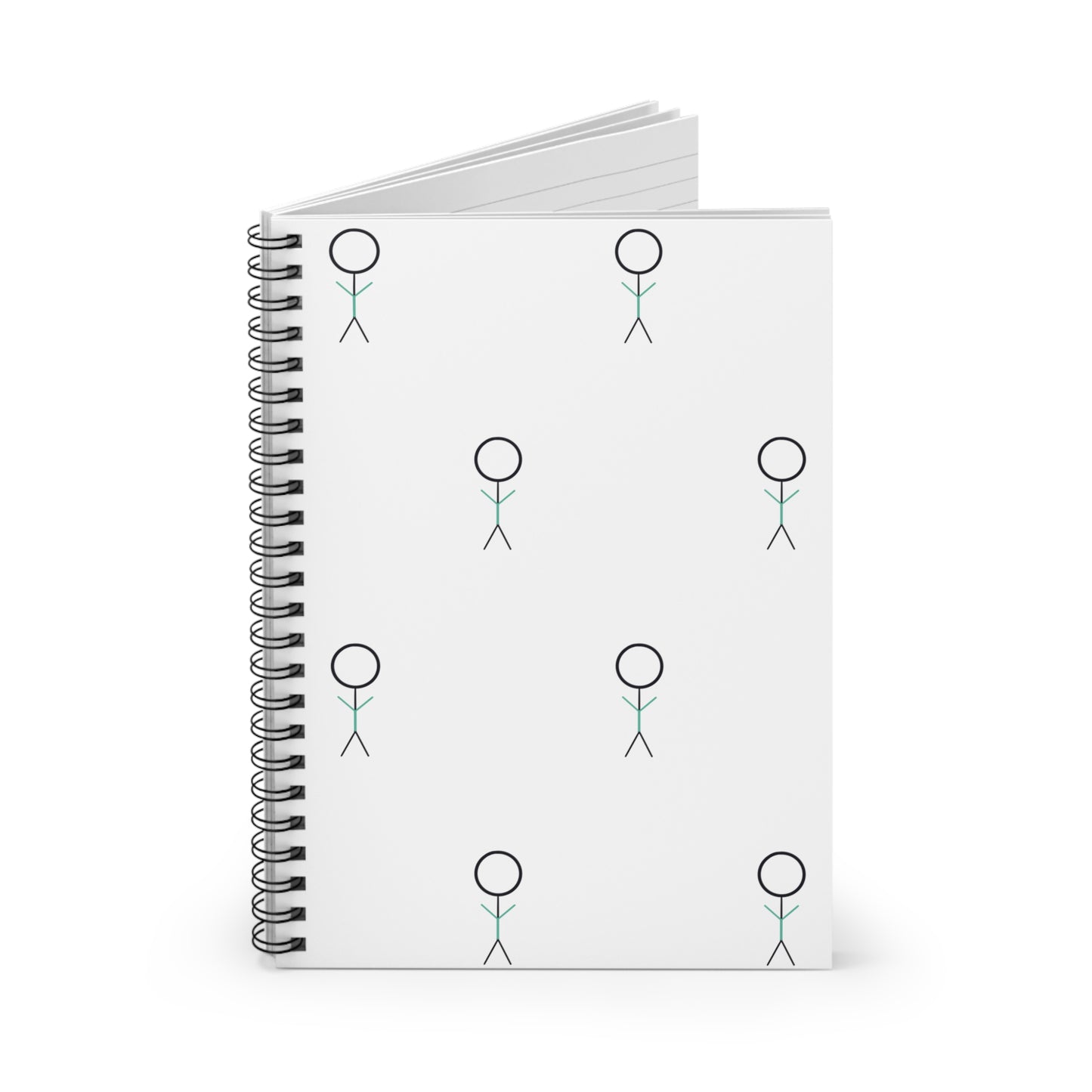 Gen Y Stickperson Spiral Notebook - Ruled Line