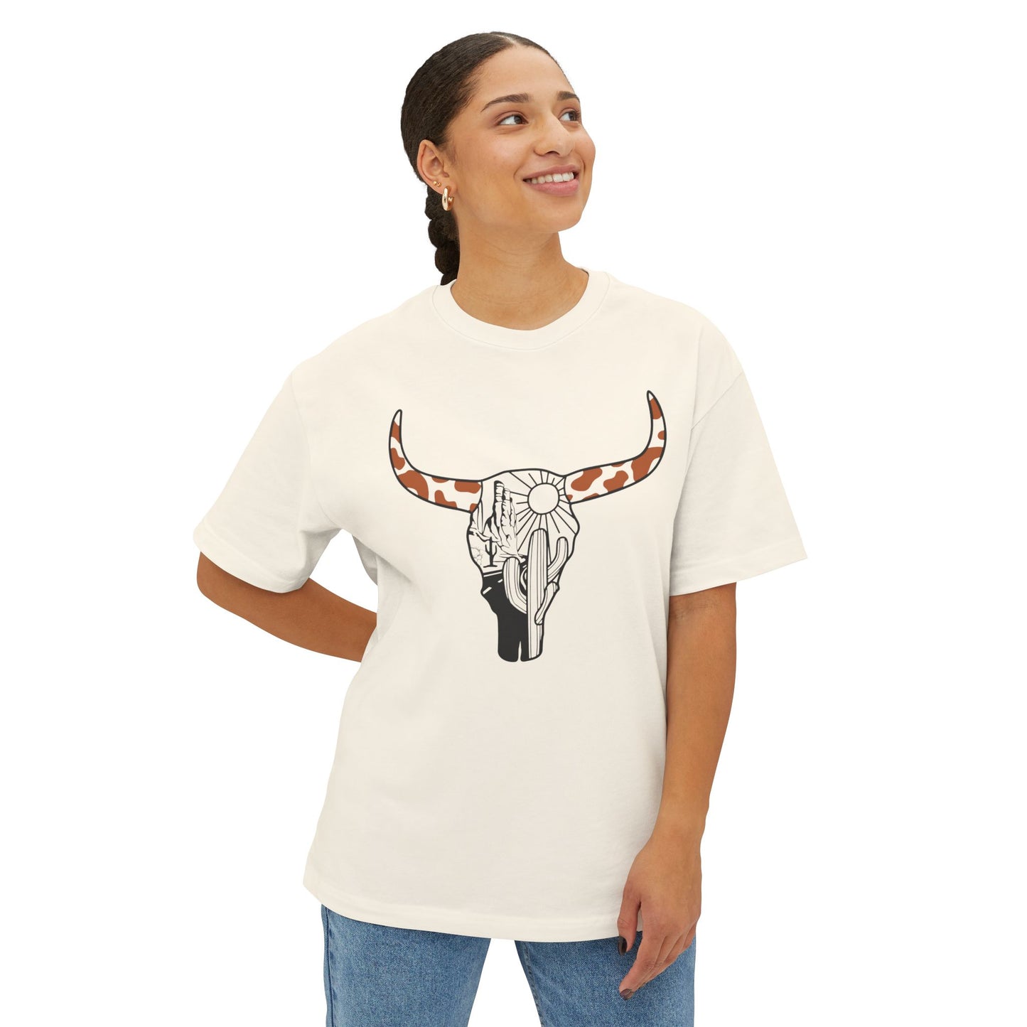 Bull Head Graphic Unisex Oversized T-Shirt