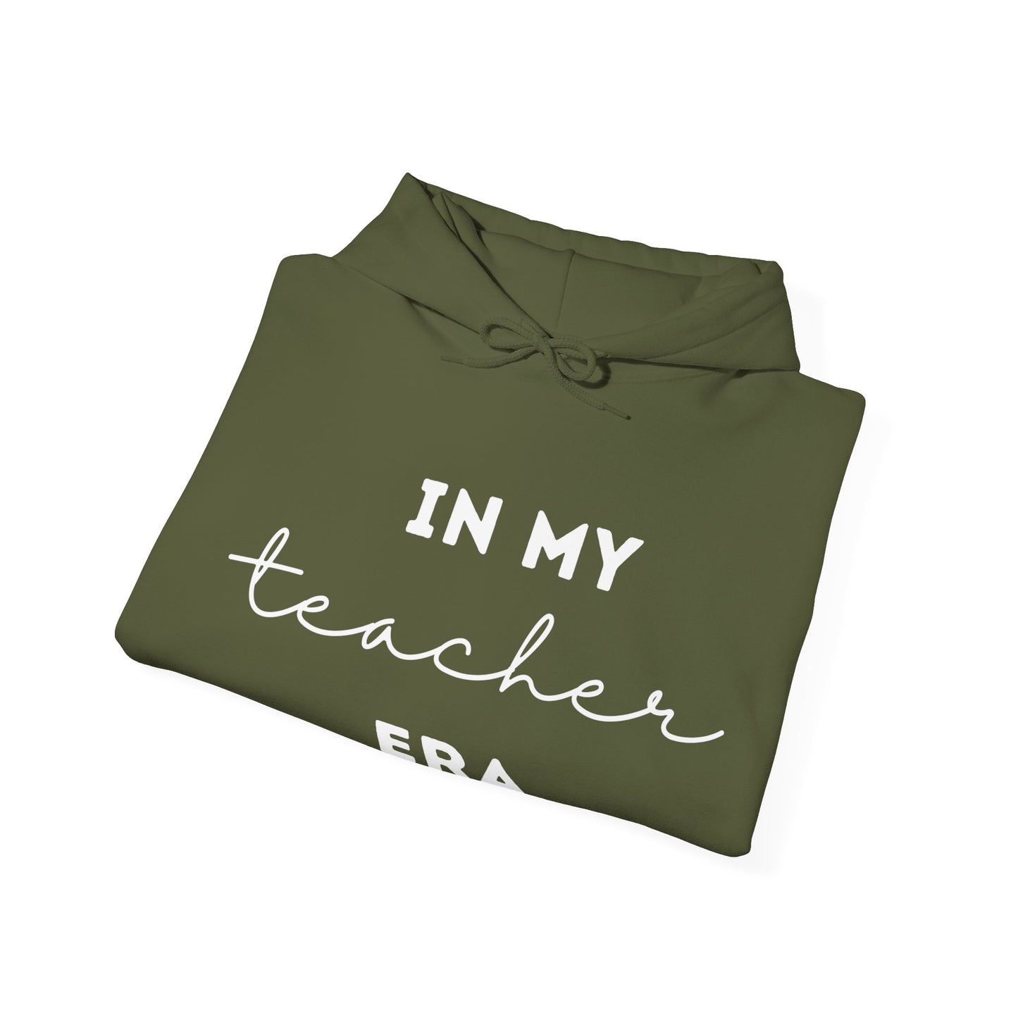 "IN MY TEACHER ERA." Unisex Heavy Blend™ Hooded Sweatshirt