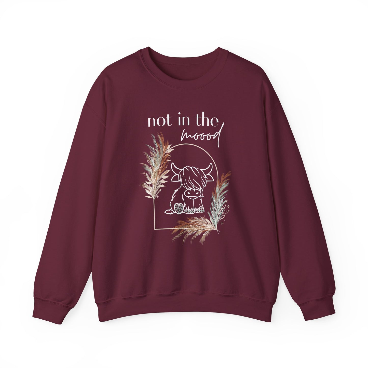 "Not in the moood" Graphic Unisex Crewneck Sweatshirt