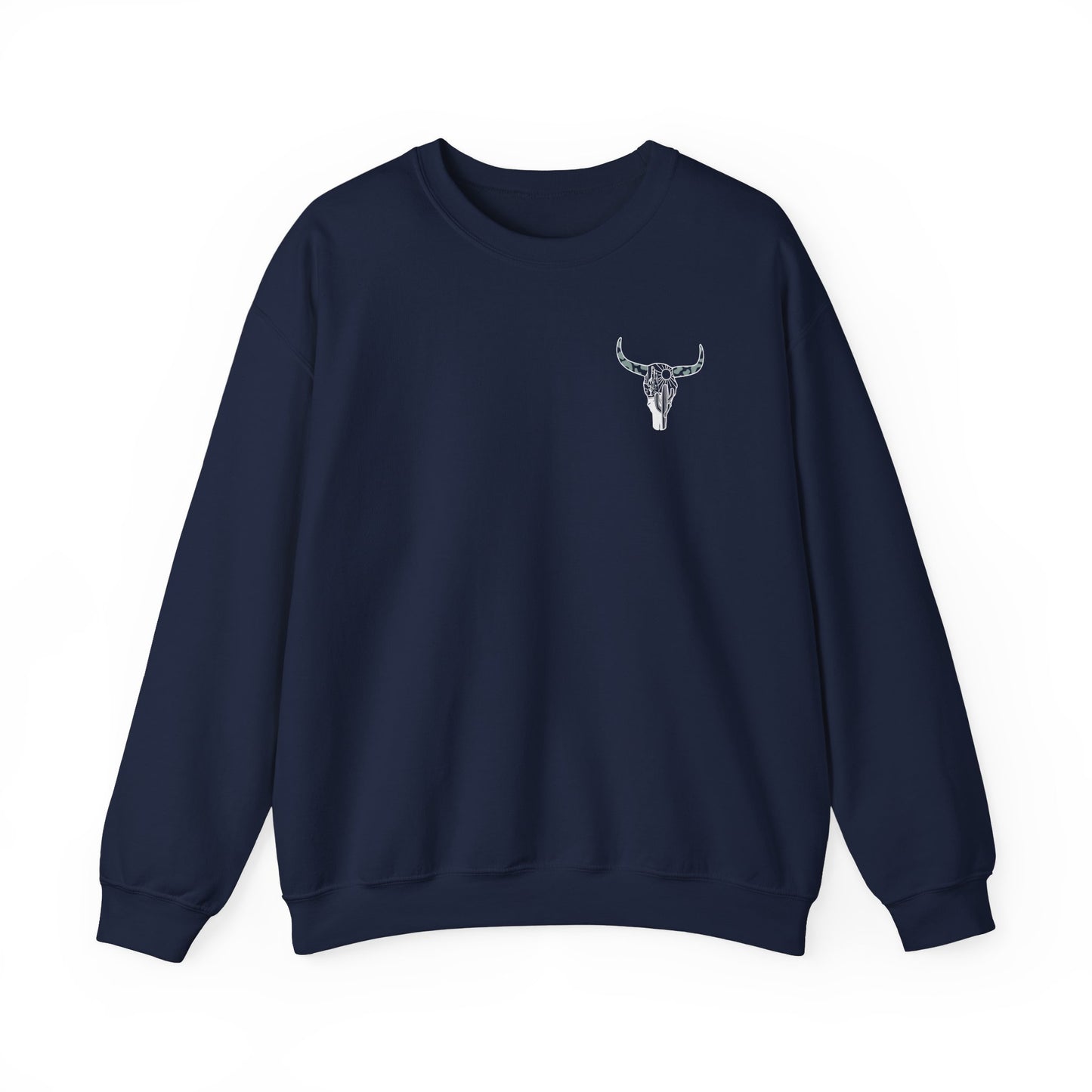 Bull Head "Not in the moood" Graphic Unisex Crewneck Sweatshirt (front & back print)