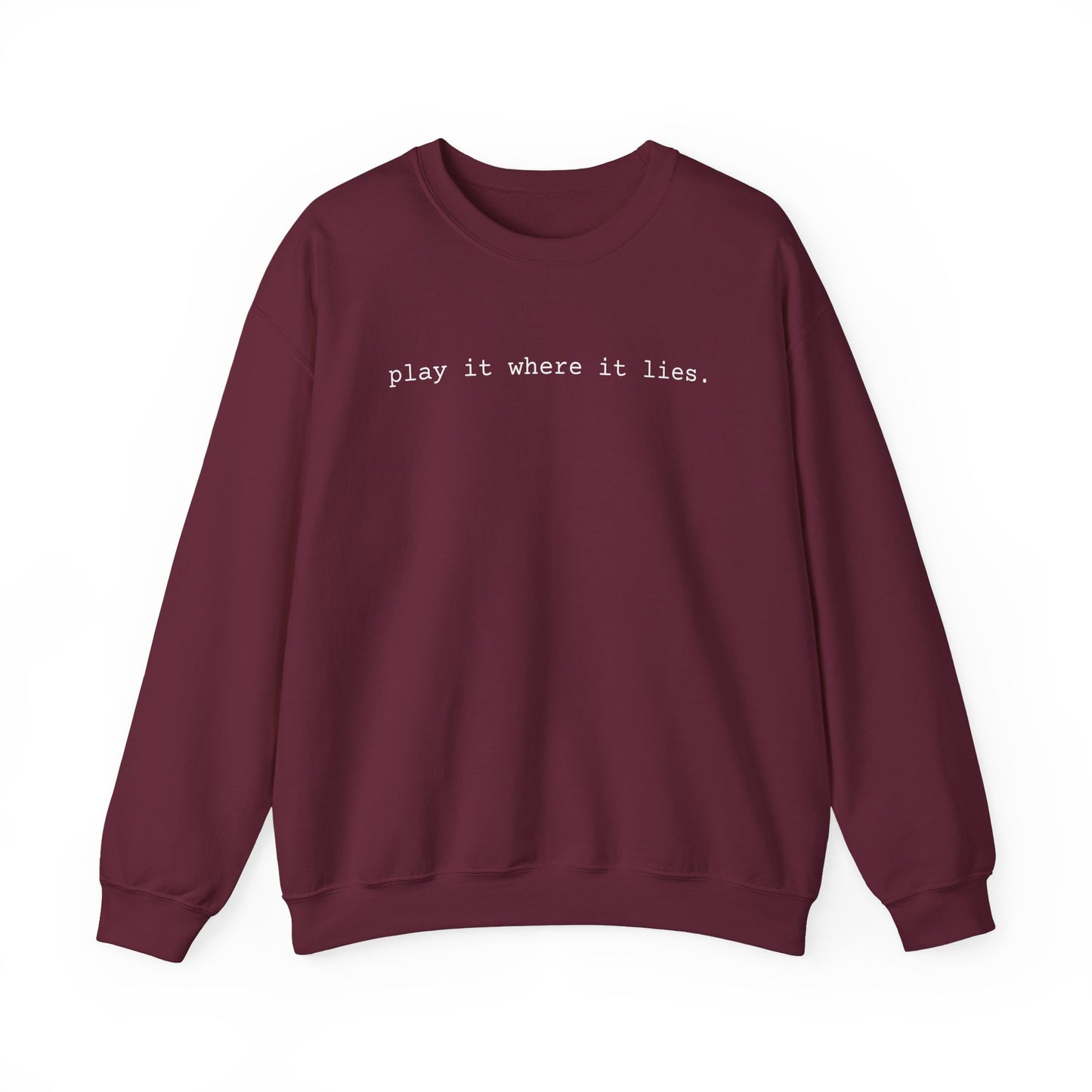 3OT "play it where it lies" Unisex Crewneck Sweatshirt [front print & back logo]