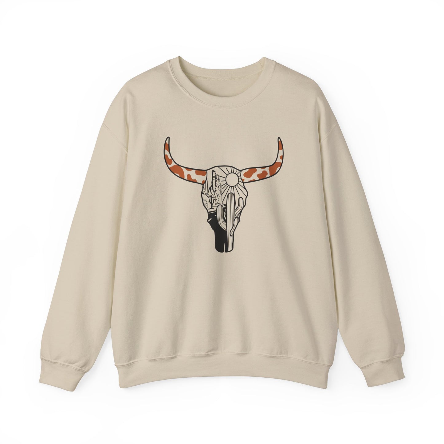 Bull Head Graphic Unisex Crewneck Sweatshirt