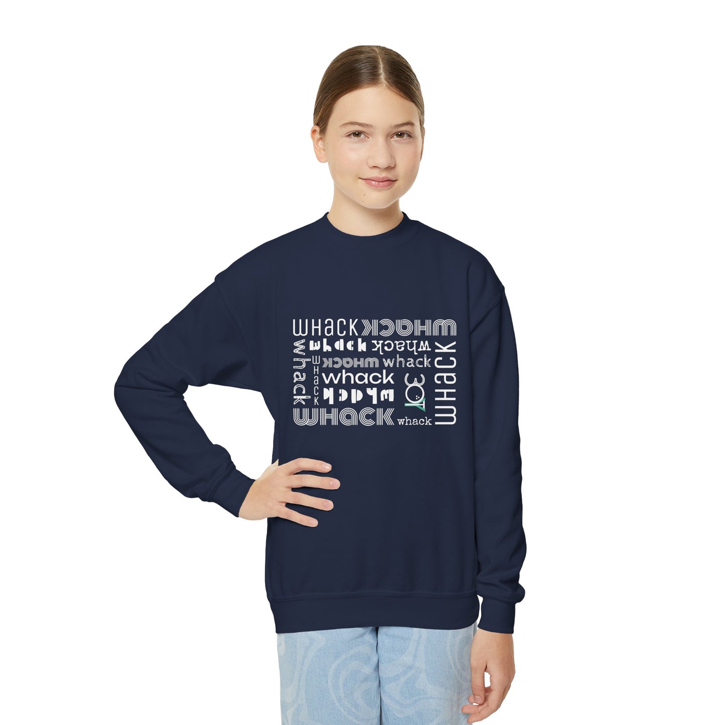 Kids 3OT Small Logo WHACK Youth Crewneck Sweatshirt