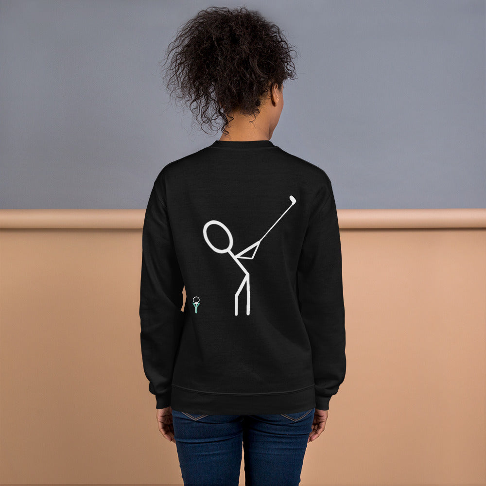 3OT "Birdie Juice" Left Hand Golfer Unisex Sweatshirt [front & back print]