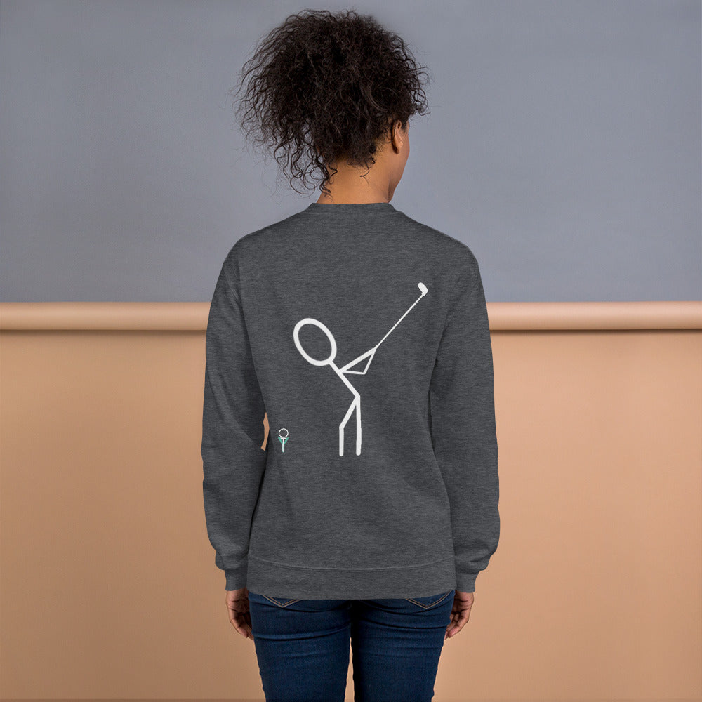 3OT "Birdie Juice" Left Hand Golfer Unisex Sweatshirt [front & back print]