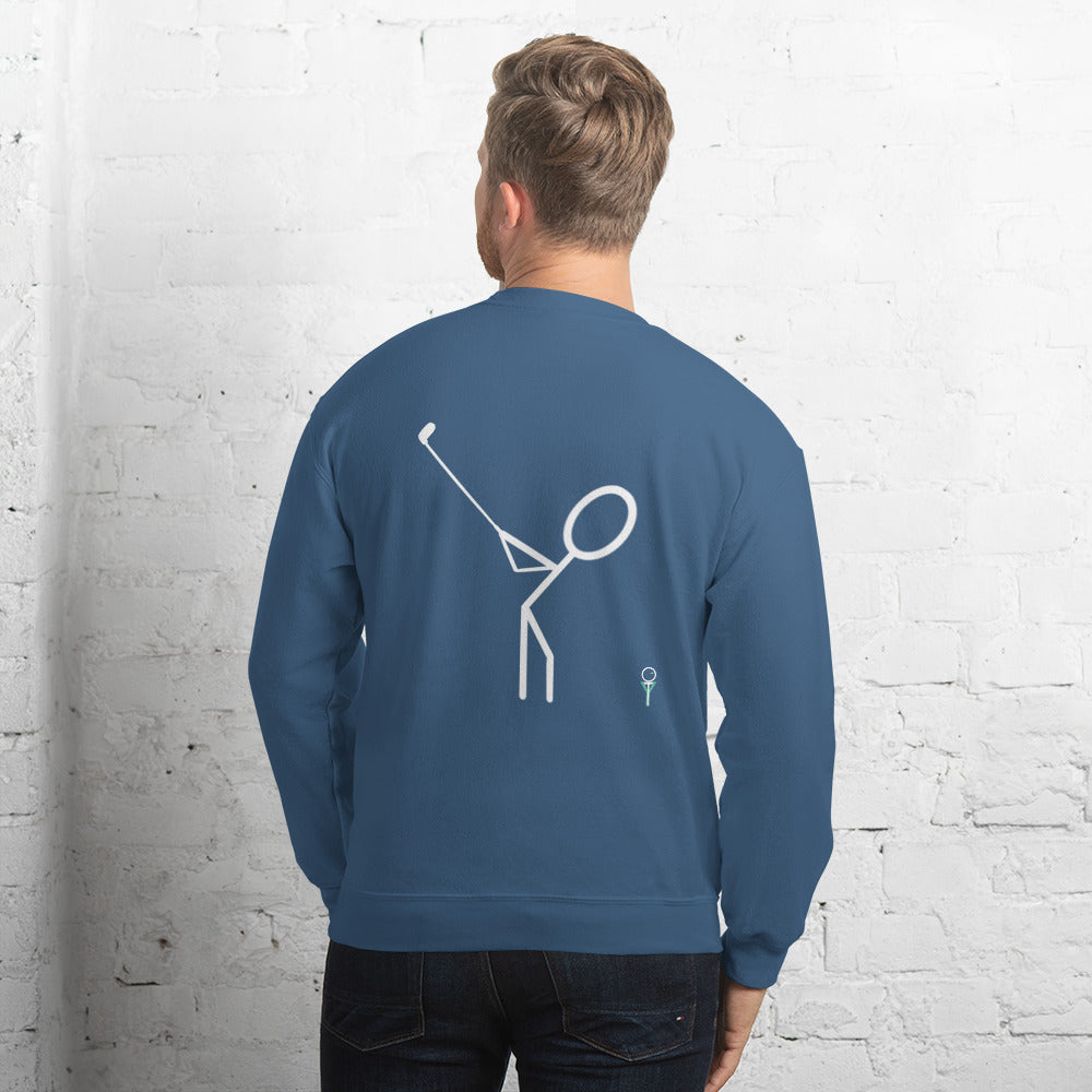 3OT "Birdie Juice" Right Hand Golfer Unisex Sweatshirt [front & back print]