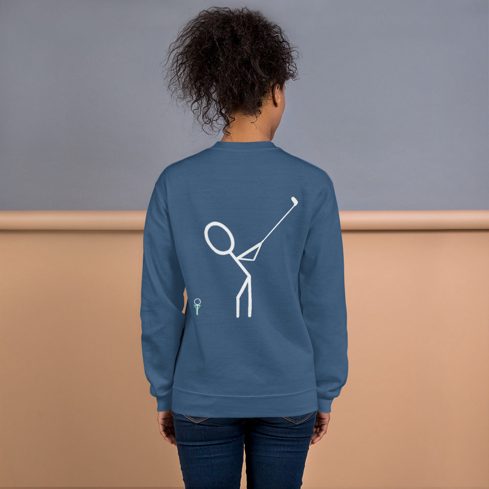 3OT "Birdie Juice" Left Hand Golfer Unisex Sweatshirt [front & back print]