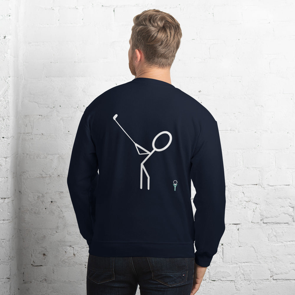 3OT "Birdie Juice" Right Hand Golfer Unisex Sweatshirt [front & back print]