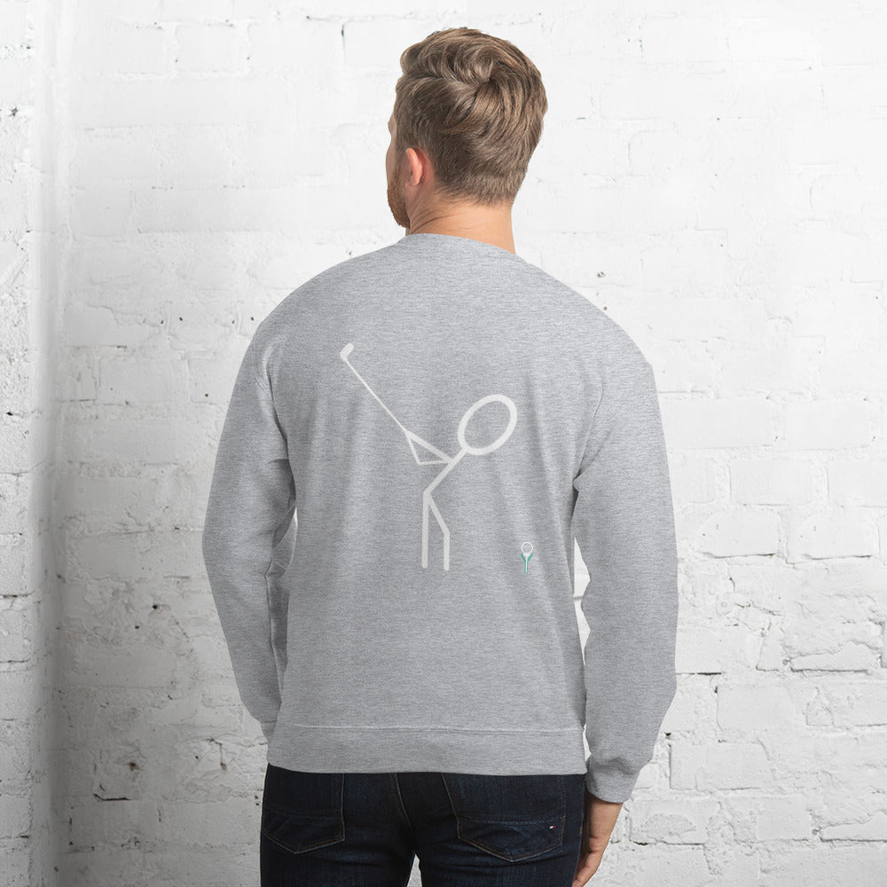 3OT "Birdie Juice" Right Hand Golfer Unisex Sweatshirt [front & back print]