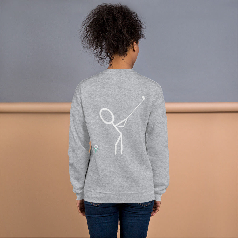 3OT "Birdie Juice" Left Hand Golfer Unisex Sweatshirt [front & back print]